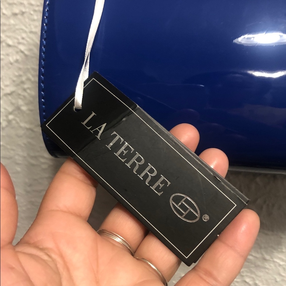 Terre Glossy Blue Mini Bag - Picture 2 of 12